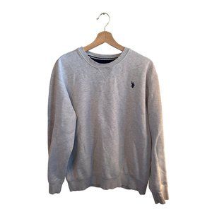 U.S. Polo Assn. Gray Sweatshirt Hoodie Crewneck Pullover Men's Size Large